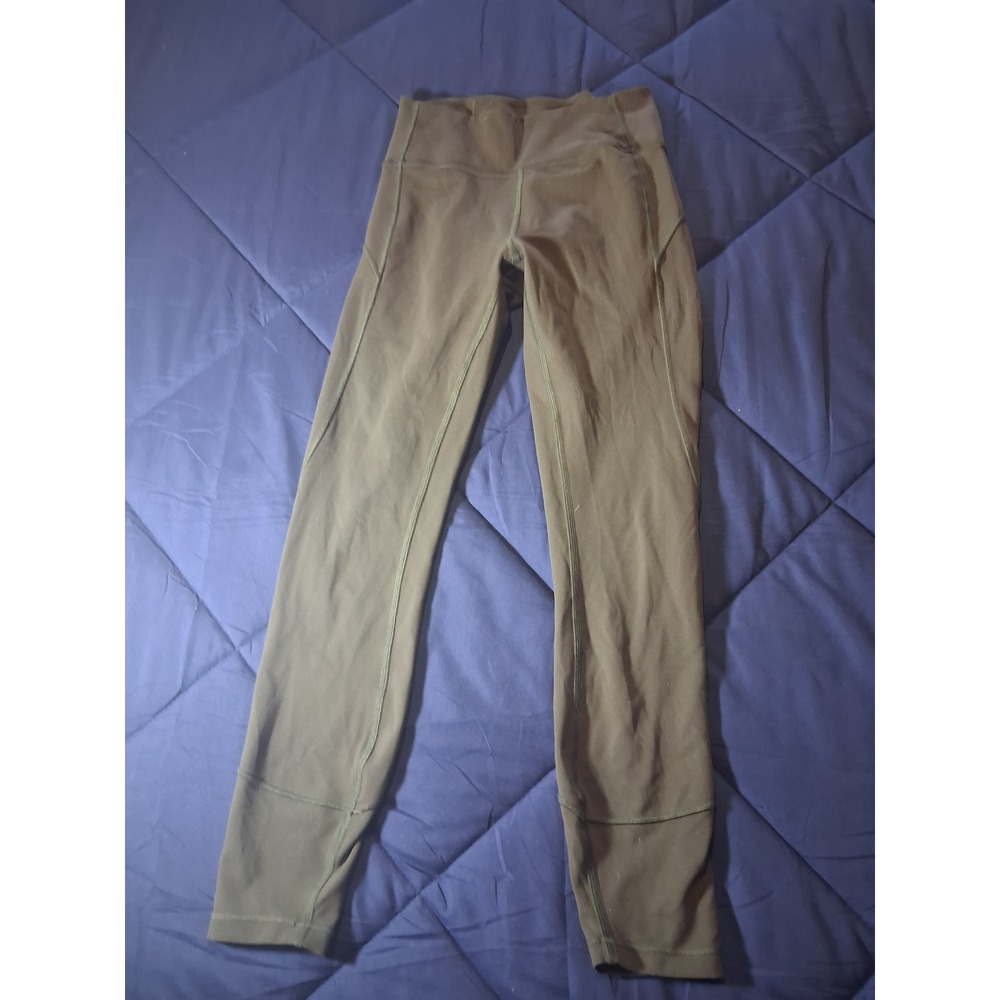 Lululemon All The Right Places HR Pant 28 Olive Green Leggings Size 6 LW5BPQS‎